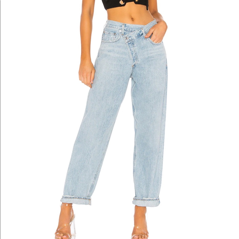 AGOLDE crisscross upsized jeans suburbia sz31 nwt button fly